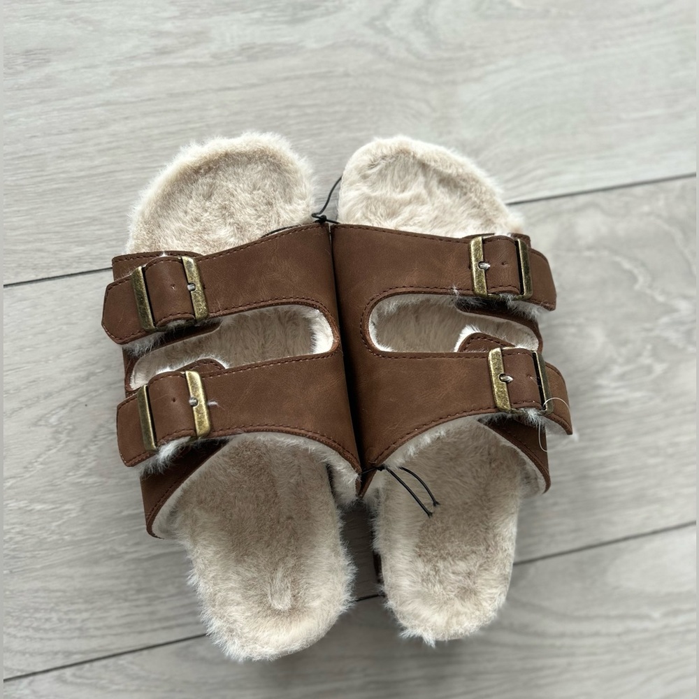 Brown Fur Sandals